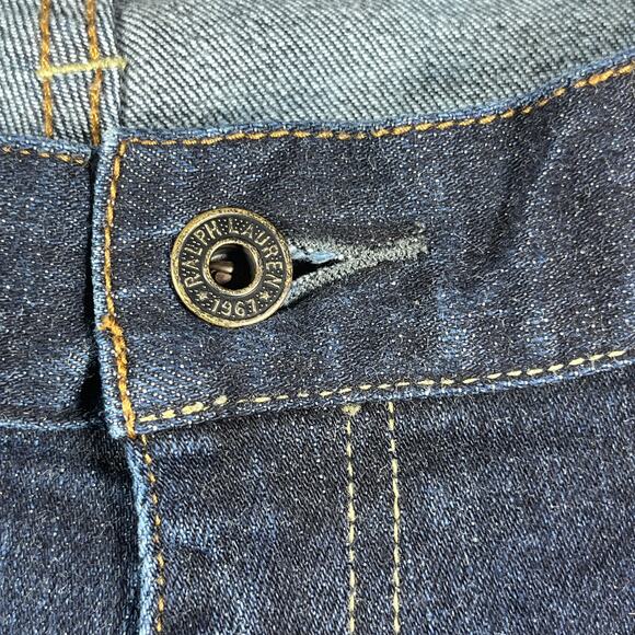 Ralph Lauren Jeans Womens 32 Blue Dark Wash Denim Classic Boot Mid Rise Stretch - Picture 4 of 13